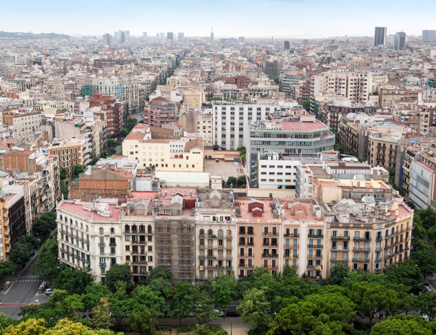 Vista de las manzanas de la ciudad de Barcelona 1