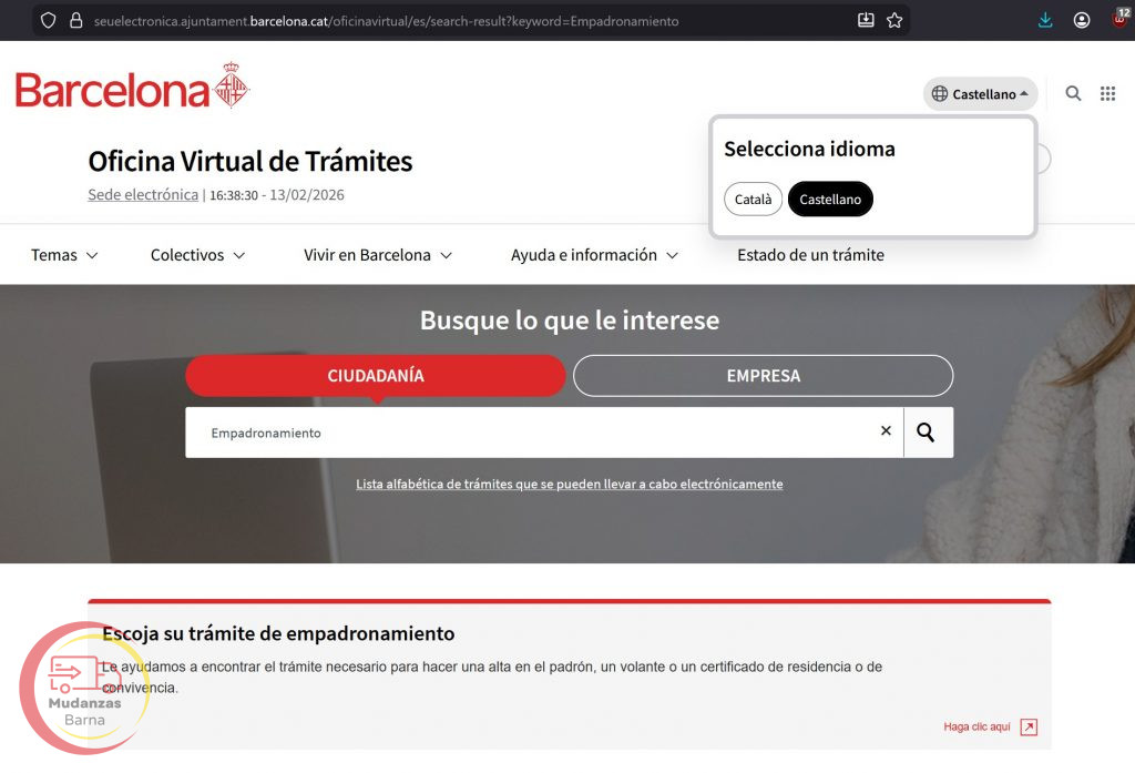 oficina virtual de tramites empadronamiento